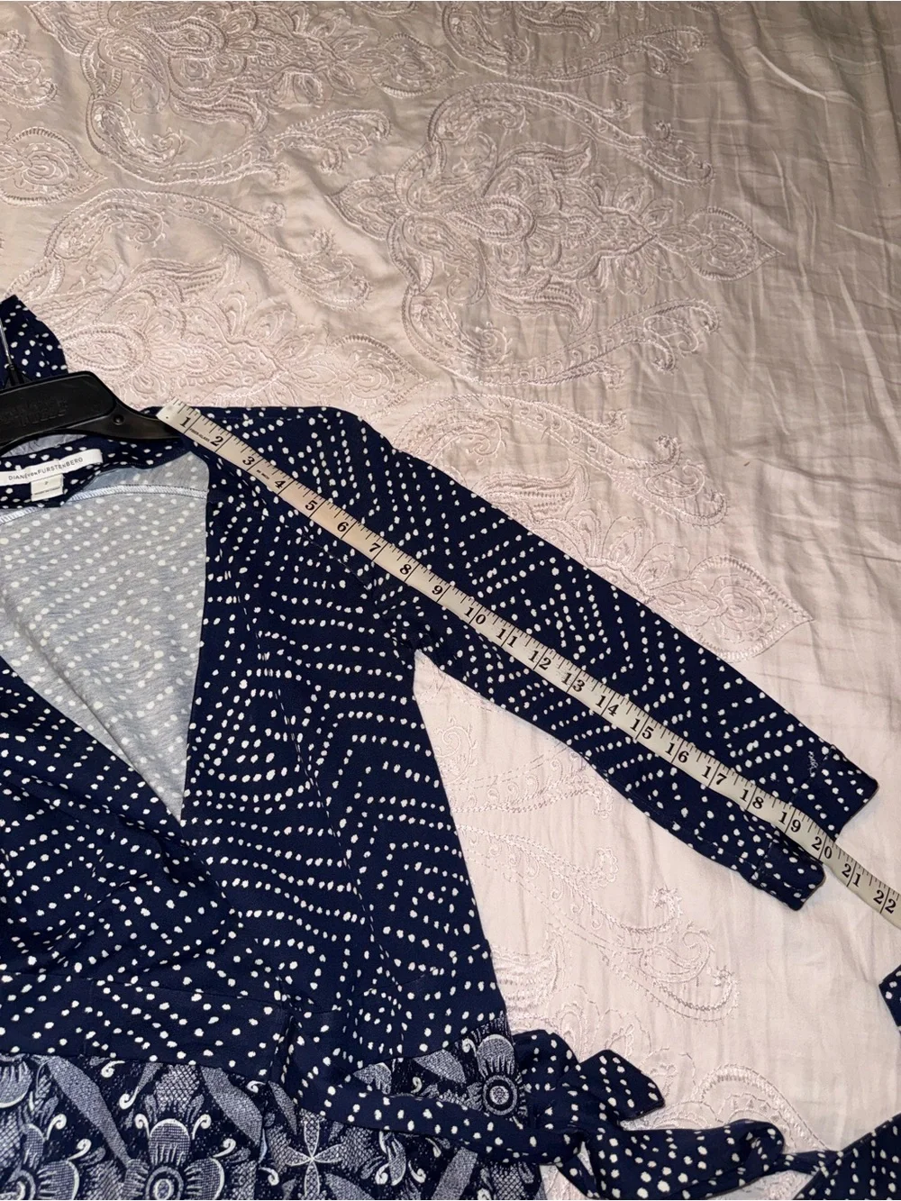 Diane Von Furstenberg Jewel Polka Dot Floral Wrap Dress Size 2